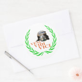 Veni Vidi Vici Ronde Sticker (Envelop)