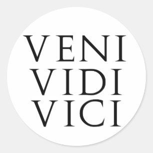Veni Vidi Vici Ronde Sticker