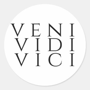 Veni Vidi Vici Ronde Sticker