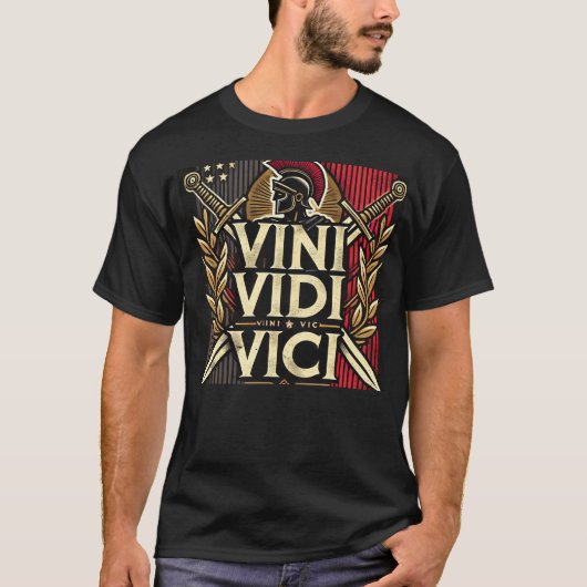 Veni Vidi Vici Shirt, Roman Caesar T-Shirt, Ancien T-shirt (Voorkant)