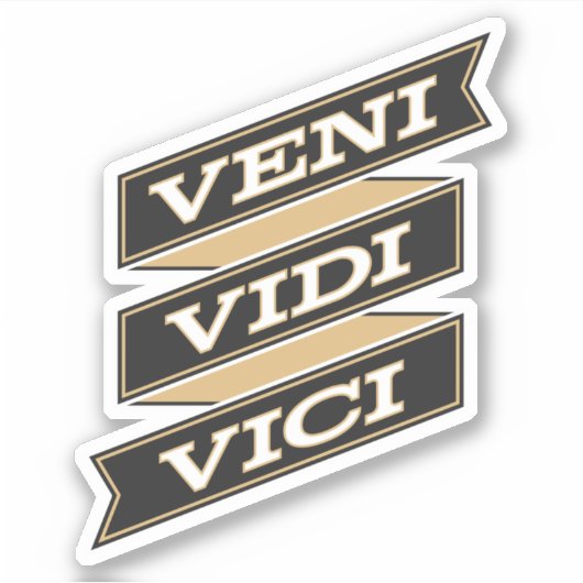 Veni Vidi Vici Sticker (Voorkant)