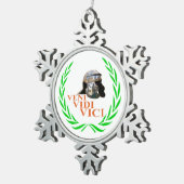 Veni Vidi Vici Tin Sneeuwvlok Ornament (Rechts)