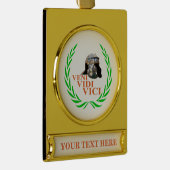 Veni Vidi Vici Verguld Banner Ornament (Rechts)