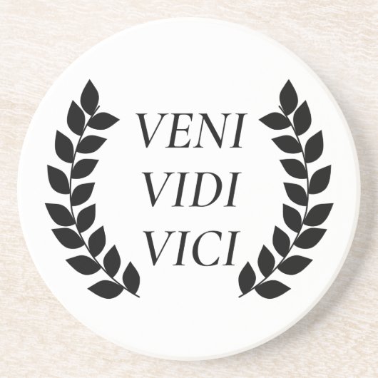 Veni Vidi Vici Zandsteen Onderzetter (Voorkant)