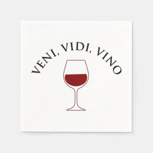 Veni, Vidi, Vino Funny Wine Lover, Latijnse term Servet