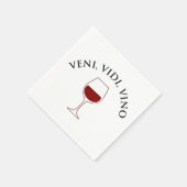 Veni, Vidi, Vino Funny Wine Lover, Latijnse term Servet (Hoek)