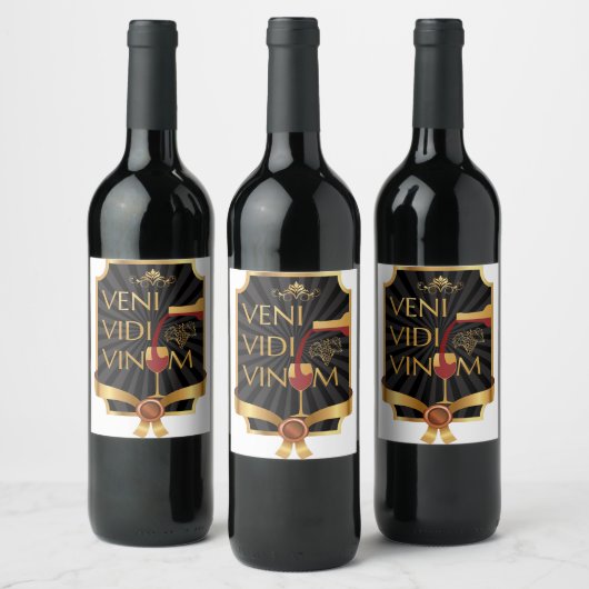 Veni, Vidi Vinum Wijn Etiket (Flessen)