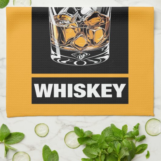 Veni Vidi Whiskey | Grappig citaat voor whisky lie Theedoek (Gevouwen)