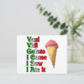 Veni Vini Gelato (Ik kwam zag dat ik het at) Briefkaart (Staand voorkant)