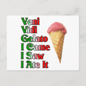 Veni Vini Gelato (Ik kwam zag dat ik het at) Briefkaart (Voorkant)