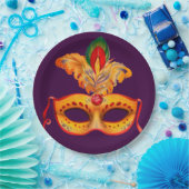 Venicaanse maskers Masquerade ball maskerade Papieren Bordje (Feest)