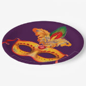 Venicaanse maskers Masquerade ball maskerade Papieren Bordje (Gekanteld)