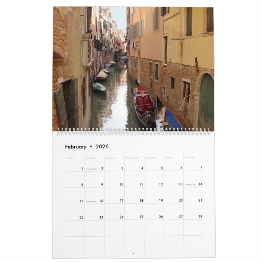 Venice 2026 Calendar Kalender (Feb 2026)