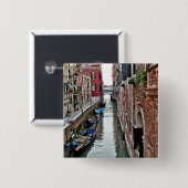 Venice Alleyway Vierkante Button 5,1 Cm (Voorkant /achterkant)