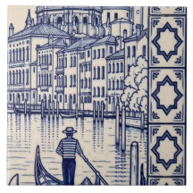 Venice Azulejo Mozaïektegel 4 van 6 Midden Rechts