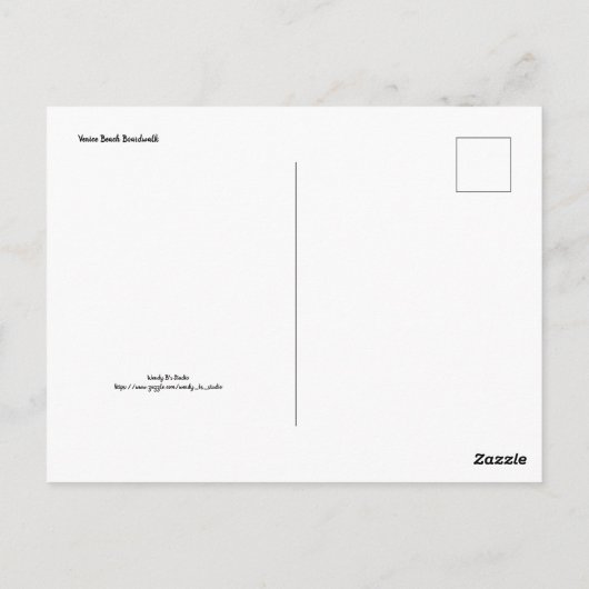 Venice Beach Boardwalk #3 Briefkaart (Achterkant)
