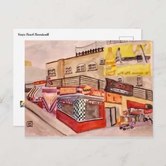 Venice Beach Boardwalk Briefkaart (Voorkant / Achterkant)
