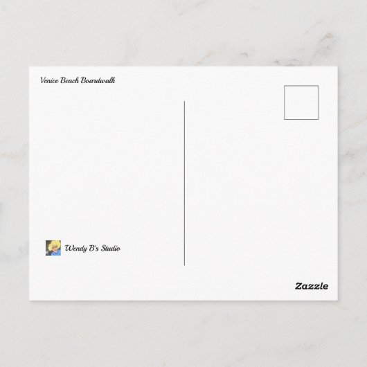 Venice Beach Boardwalk Briefkaart (Achterkant)