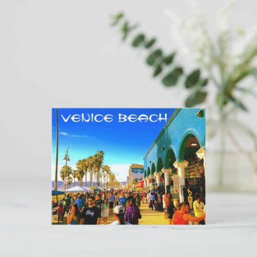 VENICE BEACH BOARDWALK BRIEFKAART (Staand voorkant)