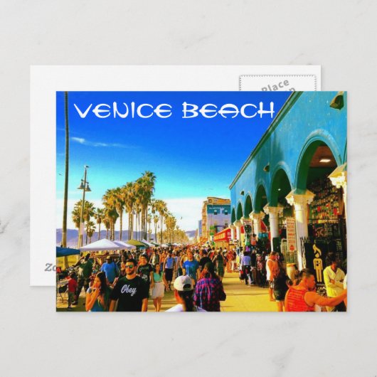 VENICE BEACH BOARDWALK BRIEFKAART (Voorkant / Achterkant)