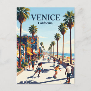 Venice Beach Boardwalk Californië Briefkaart