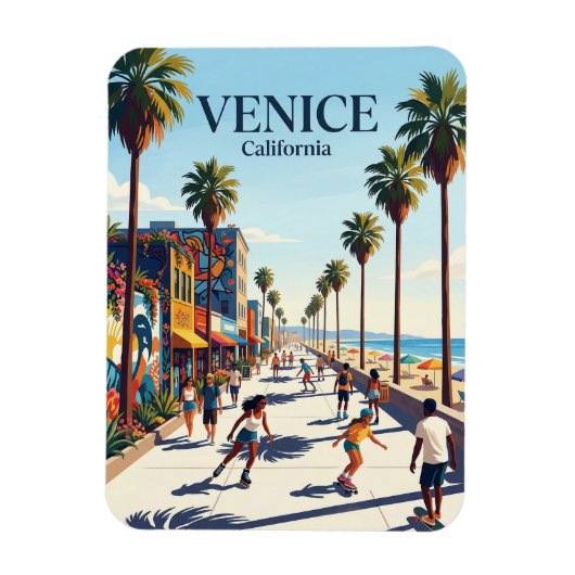 Venice Beach Boardwalk Californië Magneet (Verticaal)