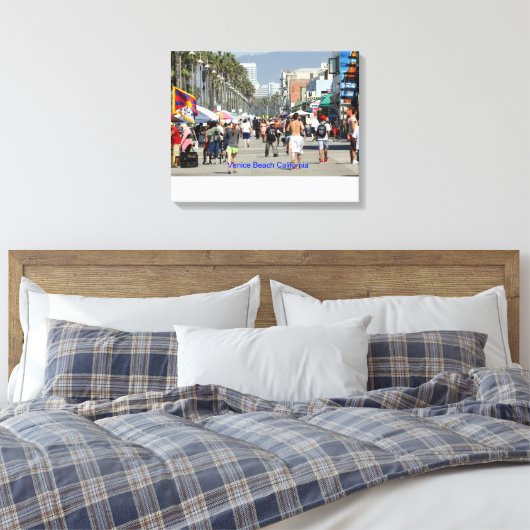Venice Beach Boardwalk Canvas Afdruk (Insitu (Slaapkamer))