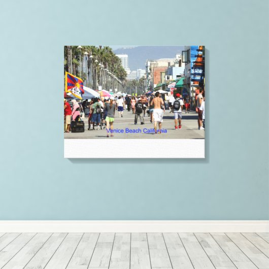 Venice Beach Boardwalk Canvas Afdruk (Insitu (Houten vloer))