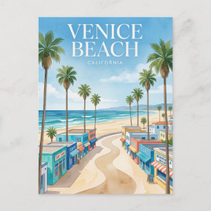 Venice Beach Boardwalk Los Angeles Californië Briefkaart