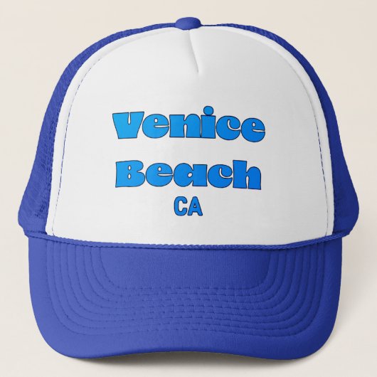 Venice Beach CA blauw Trucker Pet (Voorkant)
