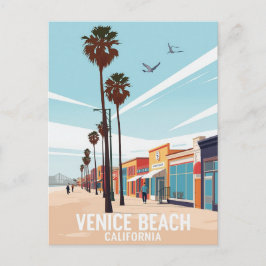 Venice Beach California Boardwalk Art Briefkaart