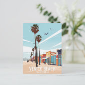Venice Beach California Boardwalk Kunst Briefkaart (Staand voorkant)