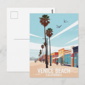 Venice Beach California Boardwalk Kunst Briefkaart (Voorkant / Achterkant)