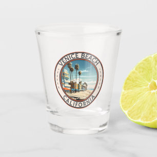 Venice Beach California Boardwalk Reizen Kunst Ret Shot Glas
