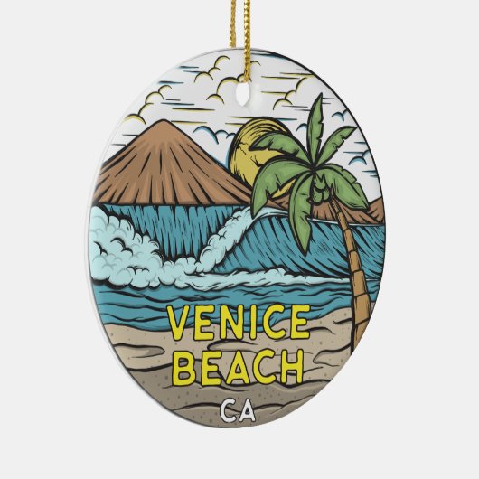 Venice Beach California  Keramisch Ornament (Rechts)