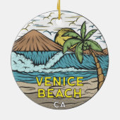 Venice Beach California  Keramisch Ornament (Achterkant)