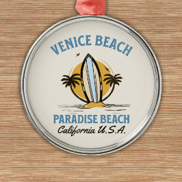 Venice Beach California Paradise Beach Metalen Ornament