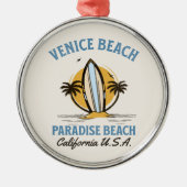 Venice Beach California Paradise Beach Metalen Ornament (Voorkant)