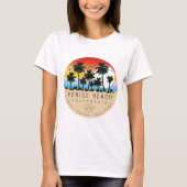 Venice Beach California Retro Palmbomen Souvenir T-shirt (Voorkant)