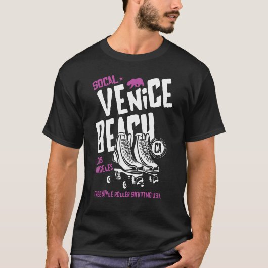Venice Beach California Retro Roller Skate 9 T-shirt (Voorkant)