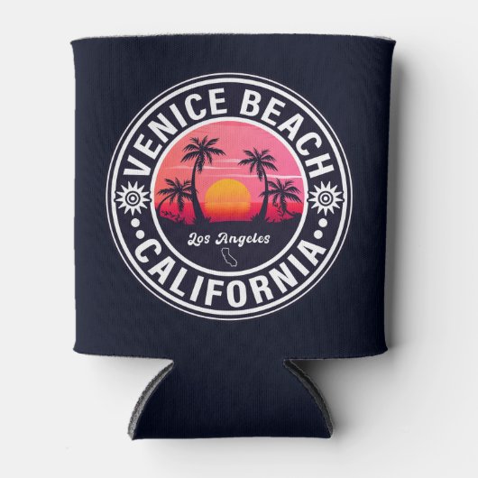 Venice Beach California Retro Sunset Souvenirs 60s Blikjeskoeler (Voorkant)