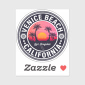 Venice Beach California Retro Sunset Souvenirs 60s Sticker (Vel)