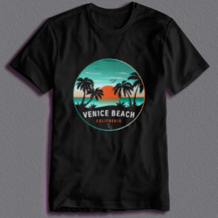 Venice Beach California Retro Sunset Souvenirs 60s T-shirt