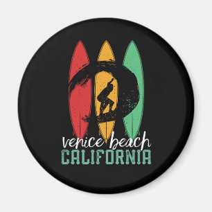 Venice Beach California Retro Surfing Magneet