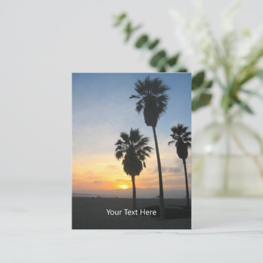 Venice Beach California Sunset Briefkaart (Staand voorkant)