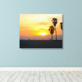 Venice Beach California Sunset Canvas Afdruk (Insitu (Houten vloer))