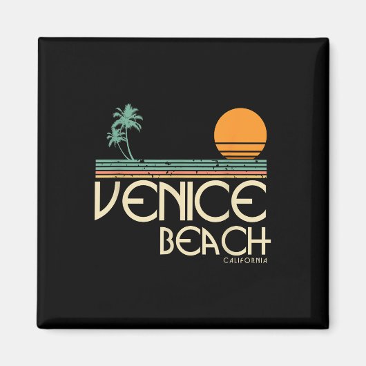Venice Beach California Sunset Palms Magneet (Voorkant)