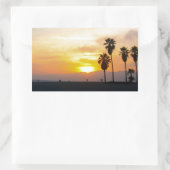 Venice Beach California Sunset Rechthoekige Sticker (Tas)