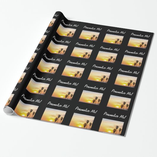 Venice Beach California Sunset Souvenir Cadeaupapier (Uitgerold)
