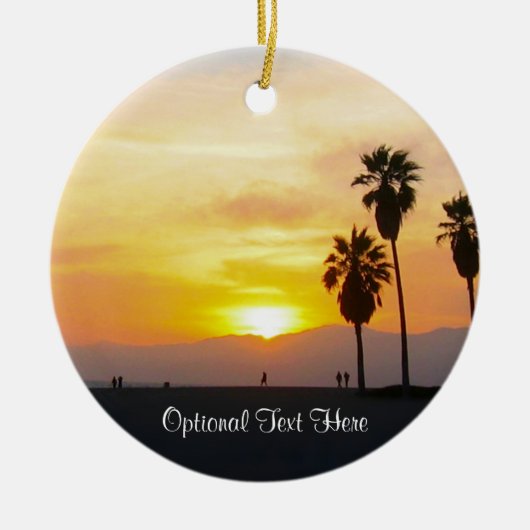 Venice Beach California Sunset Souvenir Ceramic of Keramisch Ornament (Voorkant)